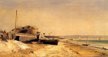 Sainte Adresse2 impressionnisme navire paysage marin Johan Barthold Jongkind Beach Peinture à l'huile